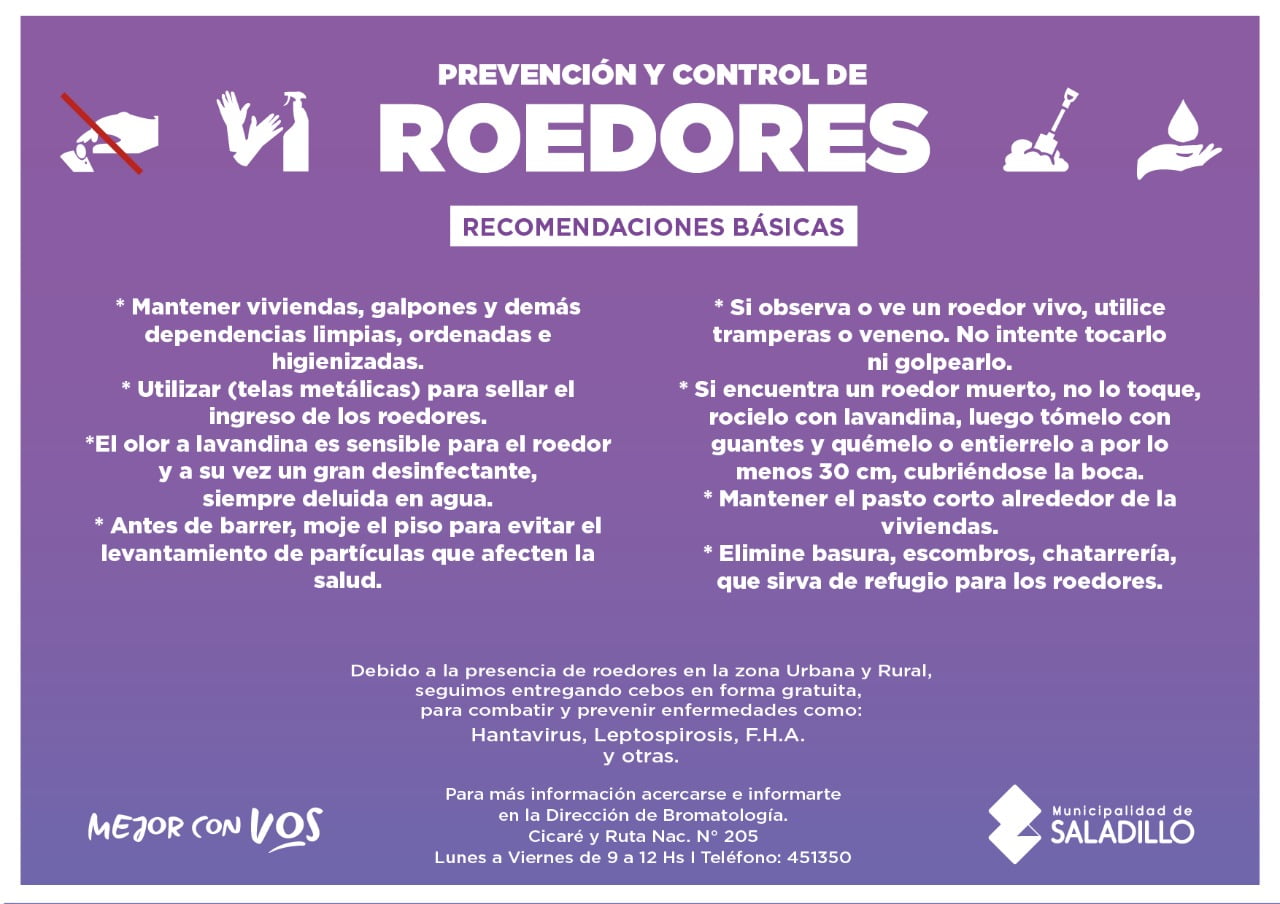 PREVENCIÓN Y CONTROL DE ROEDORES – Saladillo Campo