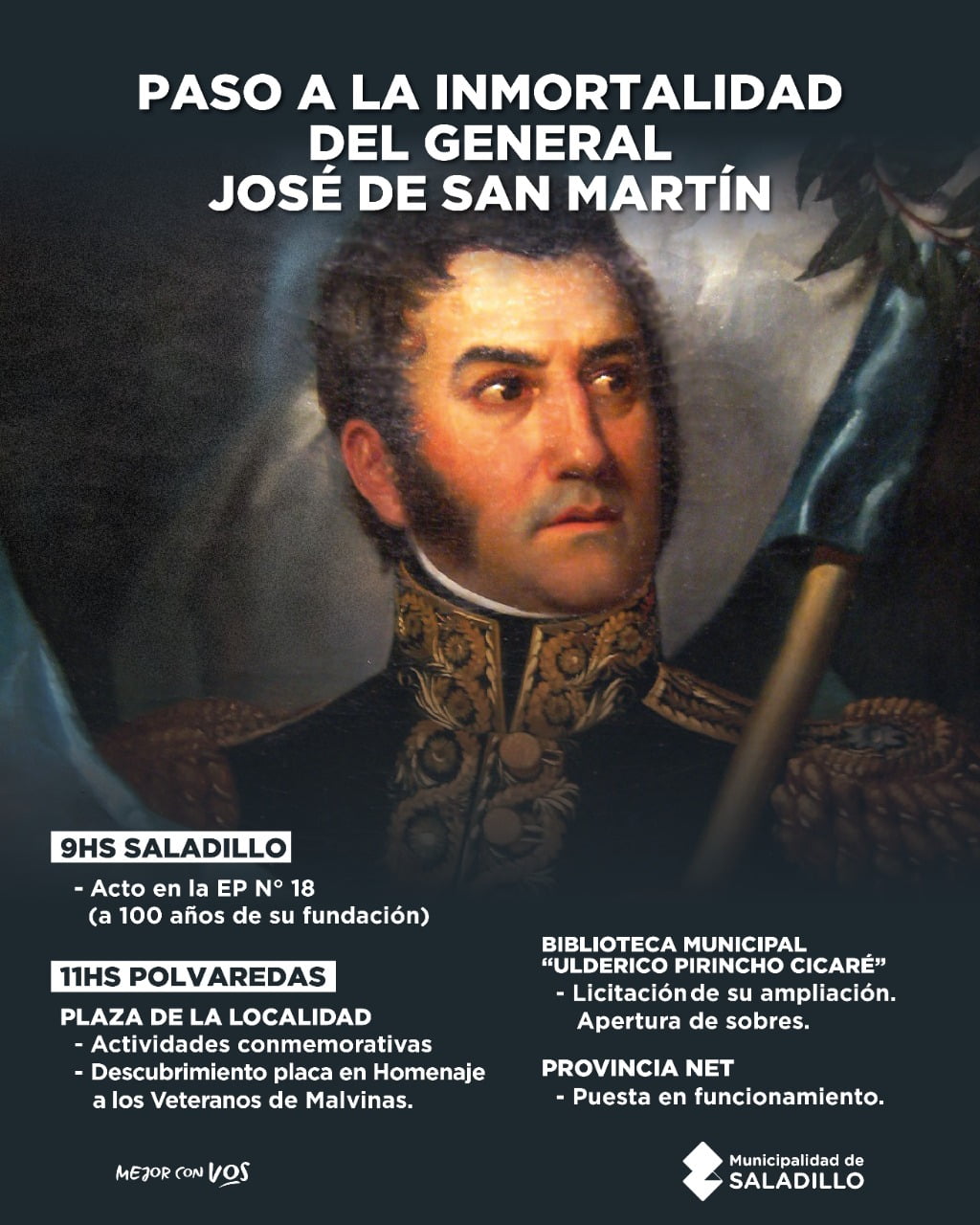 PASO A LA INMORTALIDAD DEL GENERAL JOSE DE SAN MARTIN. HABRA ACTOS EN ...